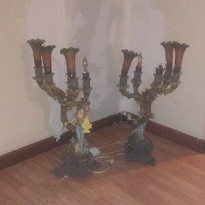 Vintage Candelabra with Cherub Design